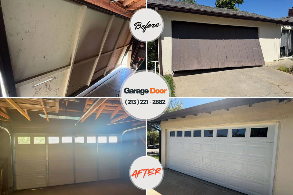 Before and after: garage door repair Cannelton, IN